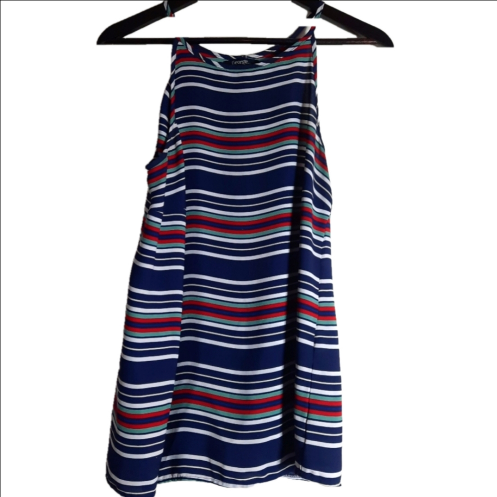 George Nautical Stripped Tank Top Size M